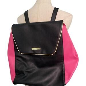 Juicy Couture Black and Pink Bookbag Backpack – Y2K 2000s Vintage